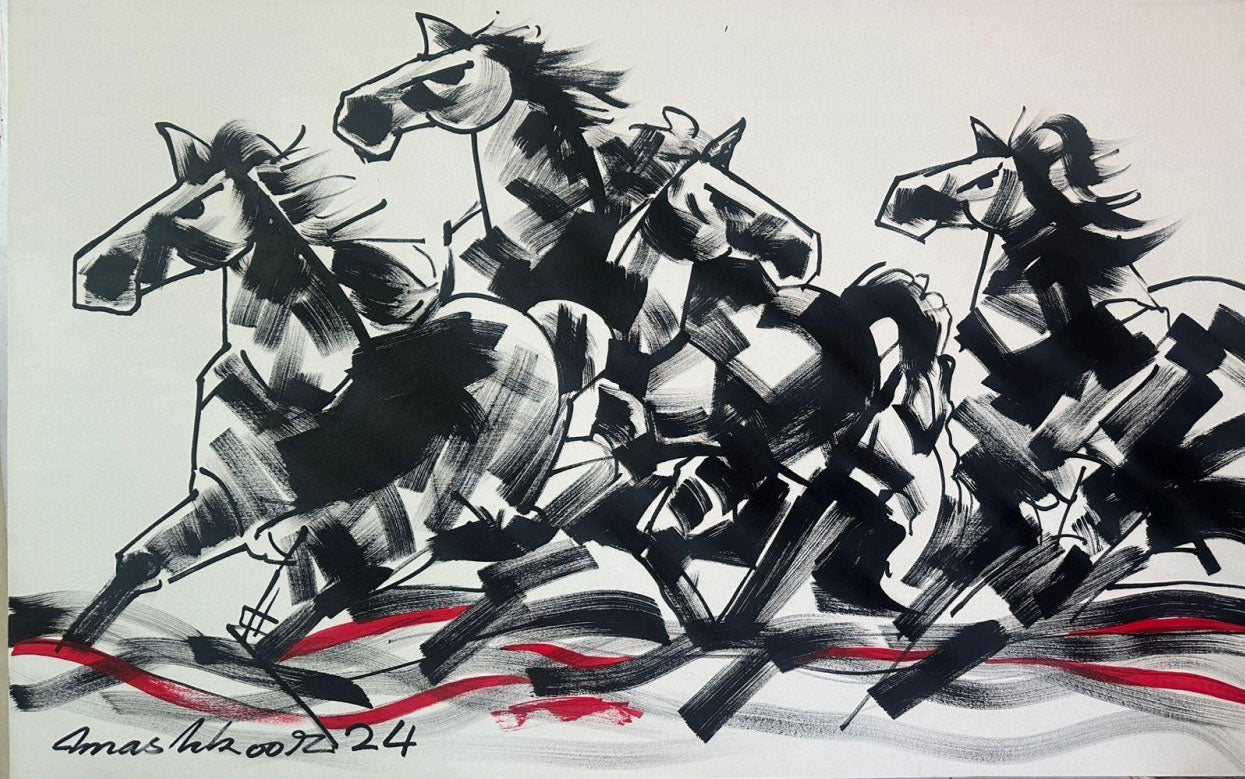 B&W Horses