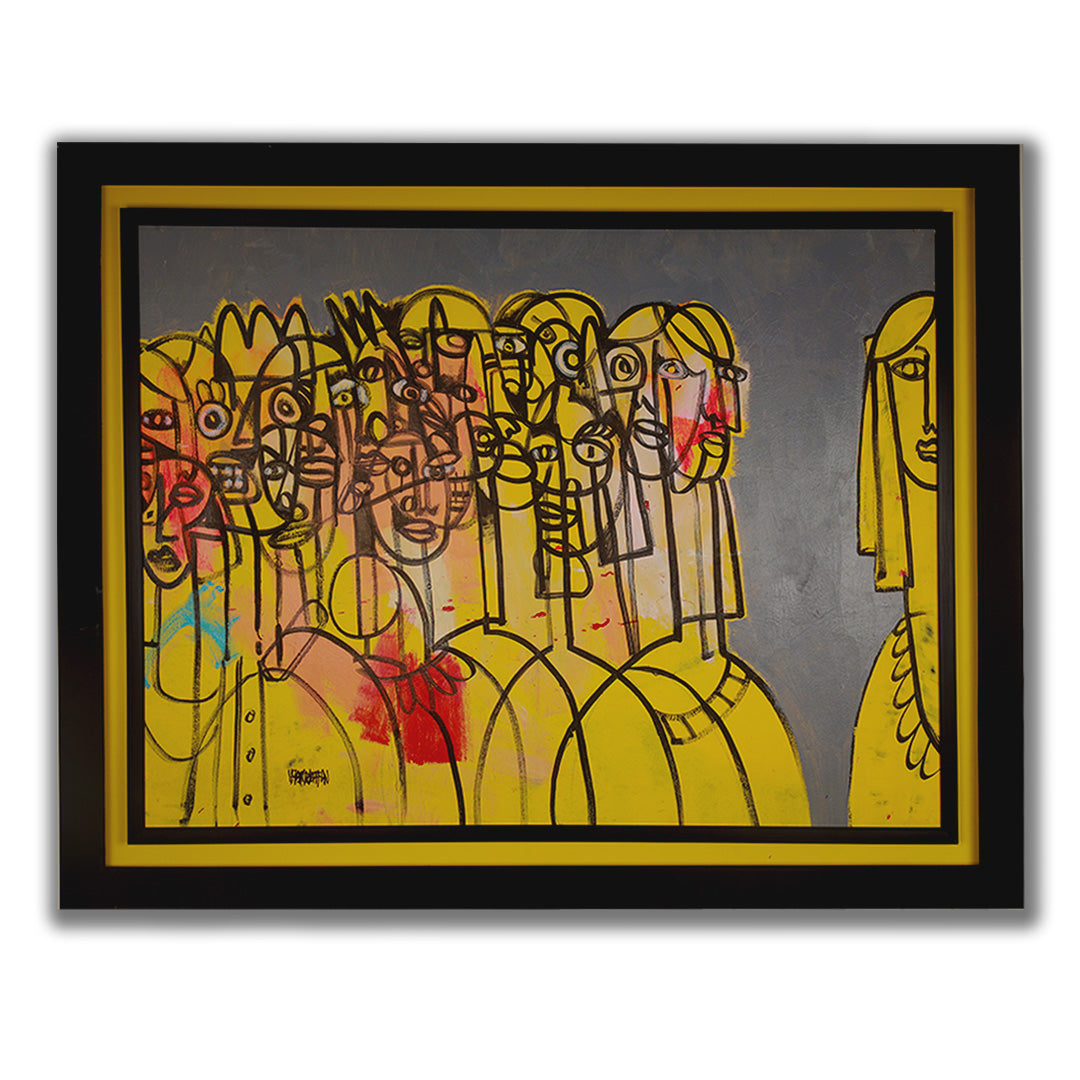 Abstract Acrylic Painting on Canvas 