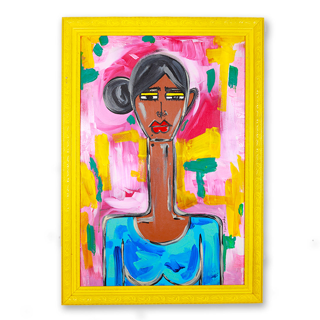 Abstract Acrylic Painting on Canvas - Qudsia