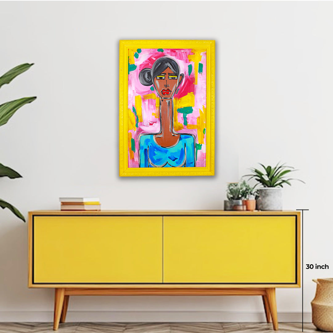 Abstract Acrylic Painting on Canvas - Qudsia by Nina Nowa