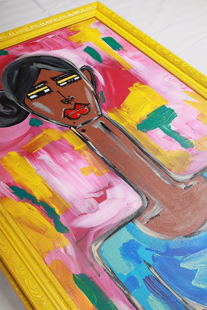 Abstract Acrylic Painting on Canvas - Qudsia by Nina Nowa Online