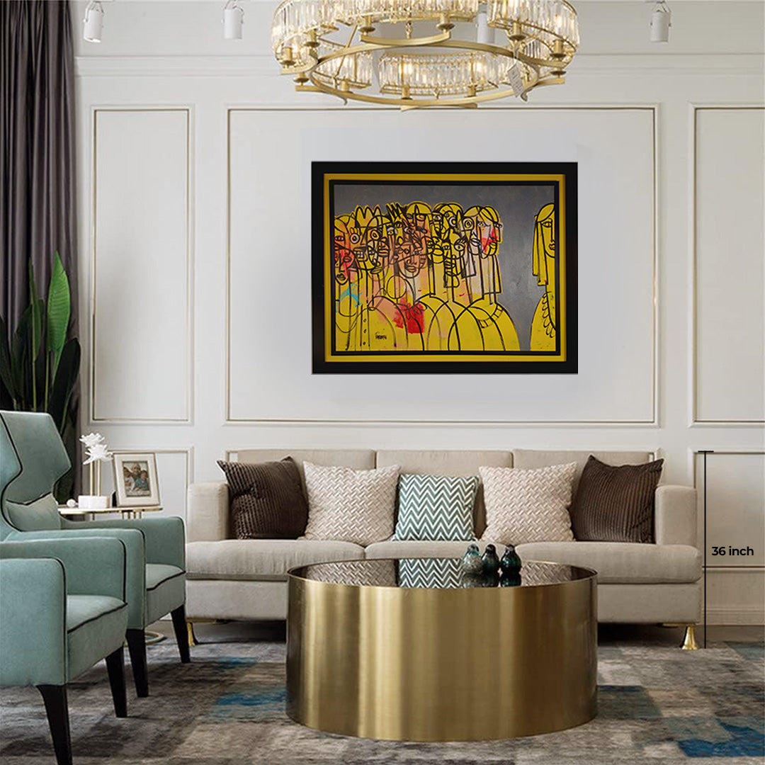 Abstract Acrylic Painting on Canvas in UAE