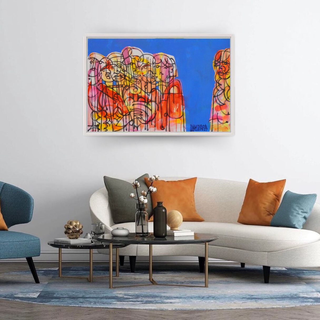 Abstract Figure Painting - The Colorful Drama