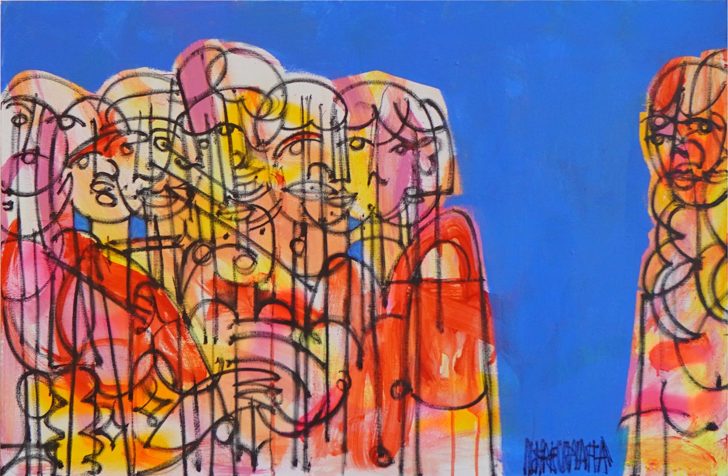 Abstract Figure Painting in UAE