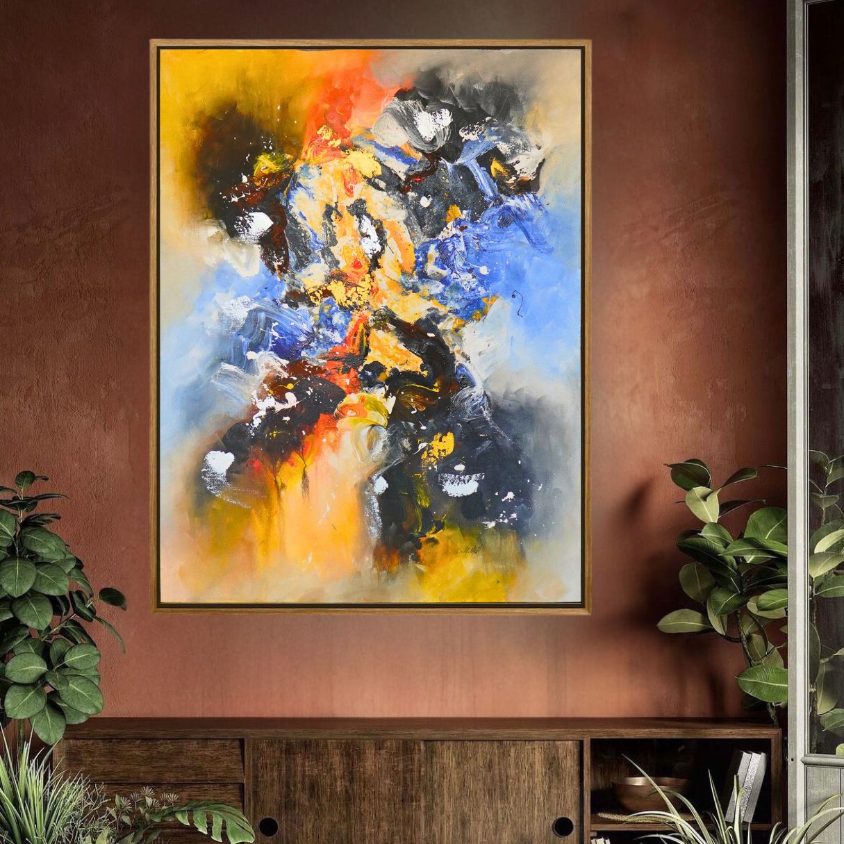 Abstract Modern Art Paintings - Mother Nature's Tantrum by Nina Nowa