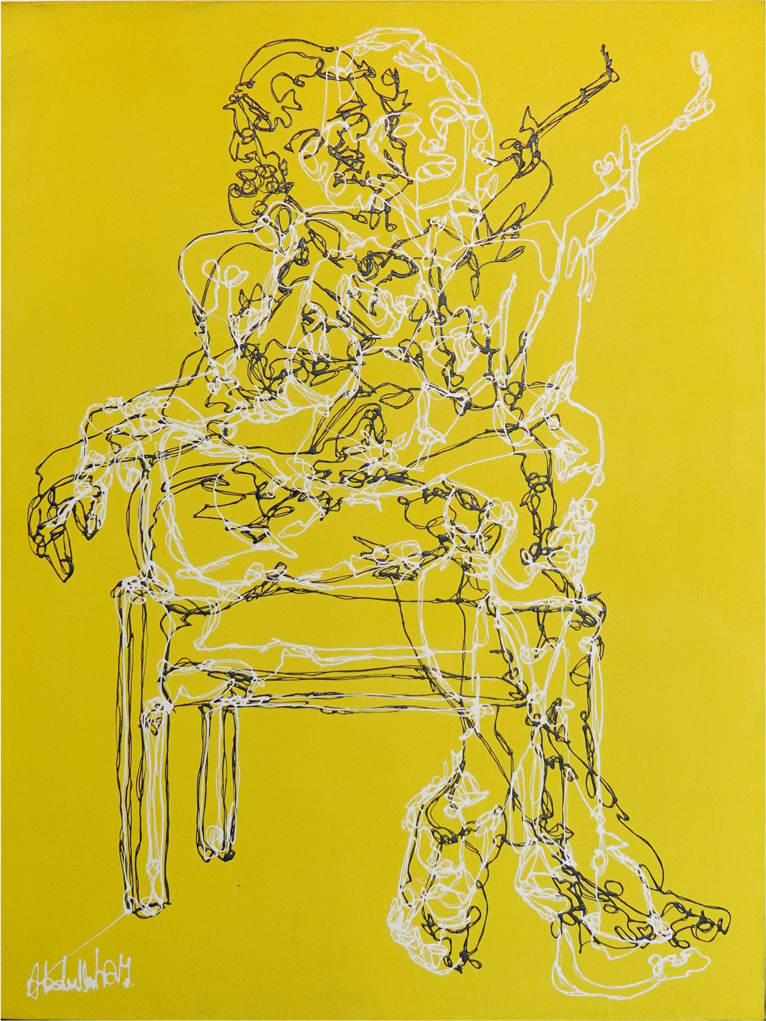 Abstract Painting in Dubai - The secret hidden in yellow sight