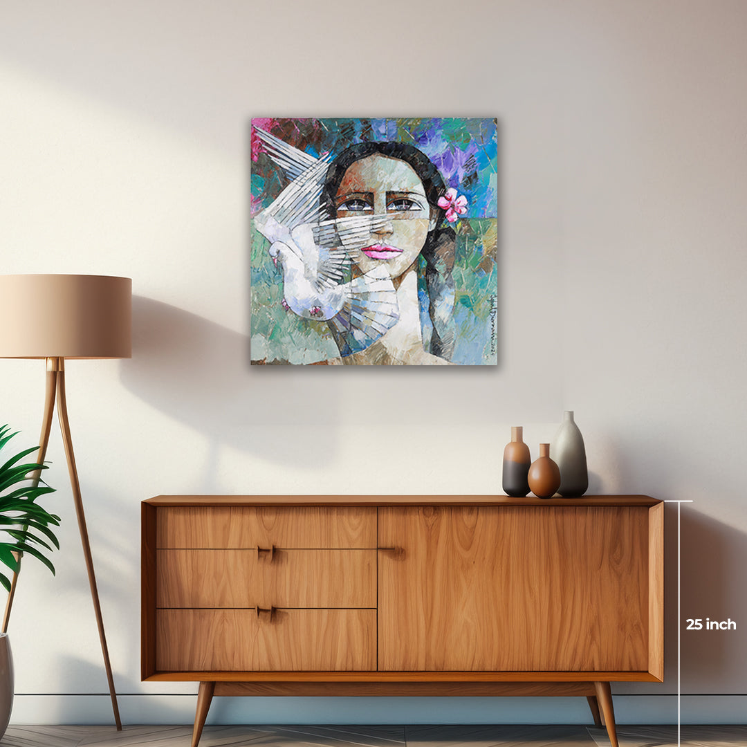 Bird Oil Painting on Canvas in UAE