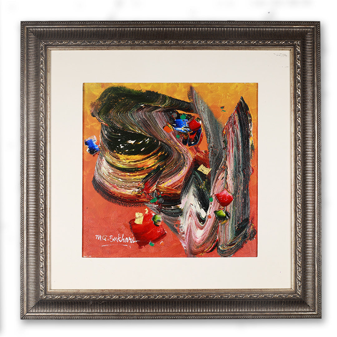 Calligraphy with Oil Painting