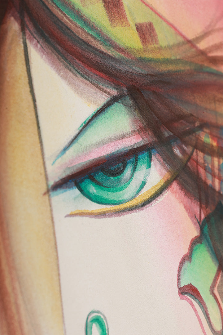 Classic Watercolor Painting - Waiting