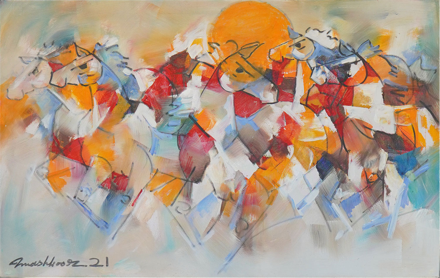 Colorful Horse Painting