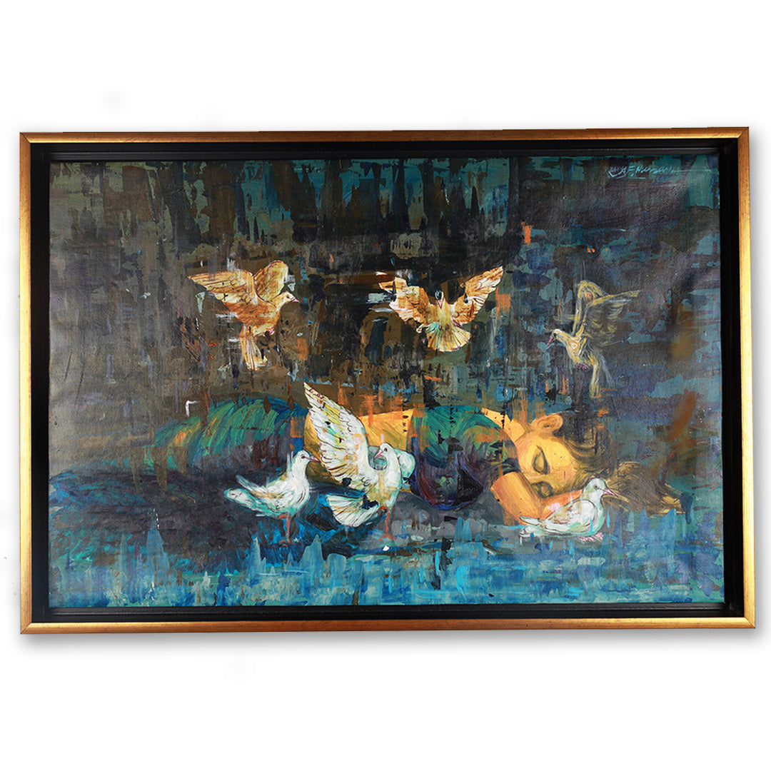 Figurative Art Painting - Dreaming of Peace