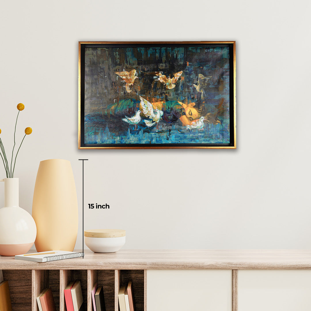 Figurative Art Painting in UAE - Dreaming of Peace