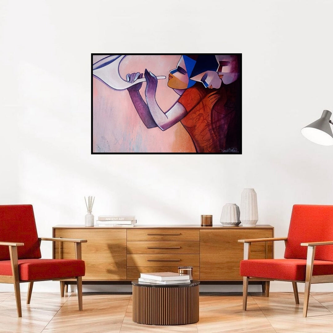 Figurative Oil Painting - Symmetrical by Nina Nowa