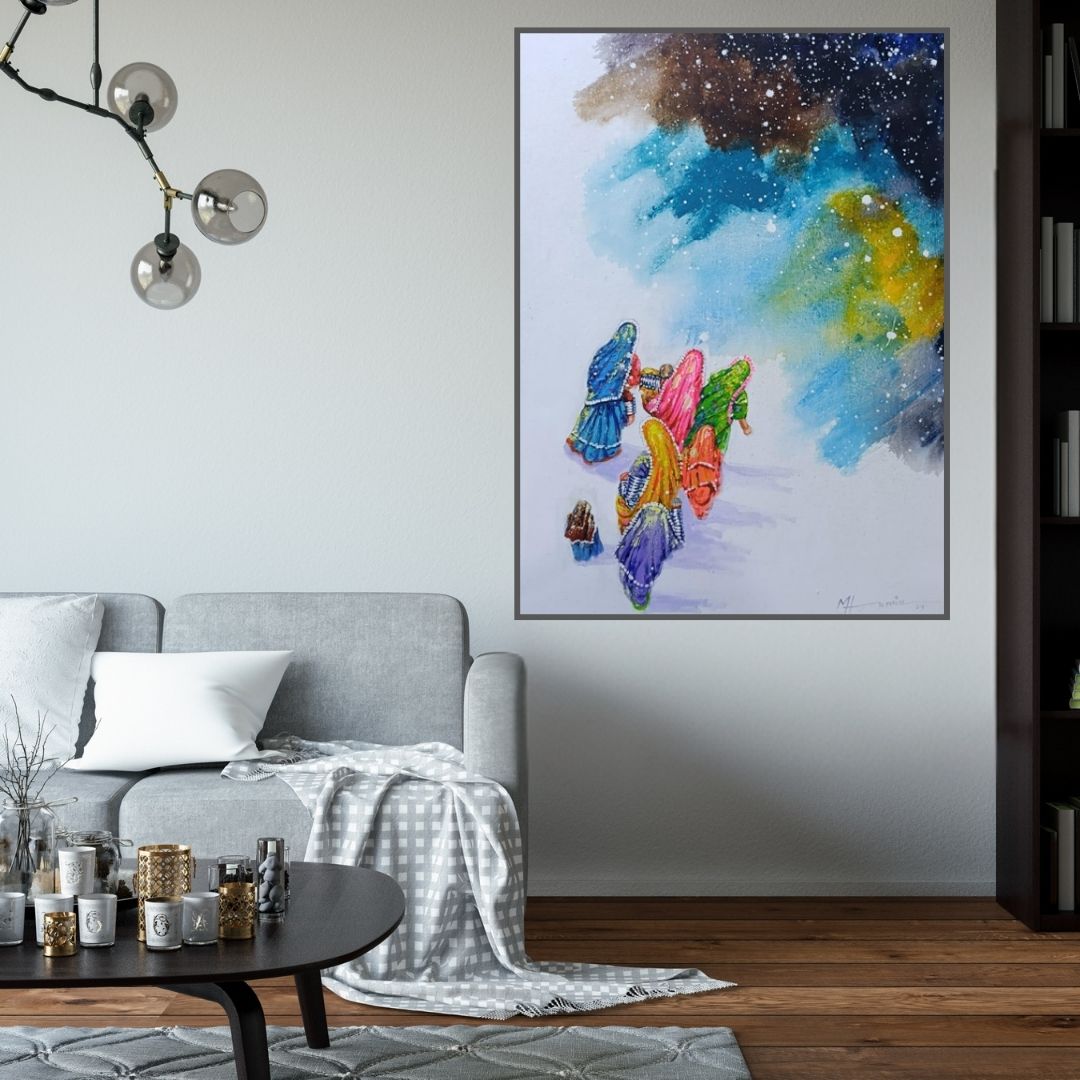 Figurative Painting - Colours of Life