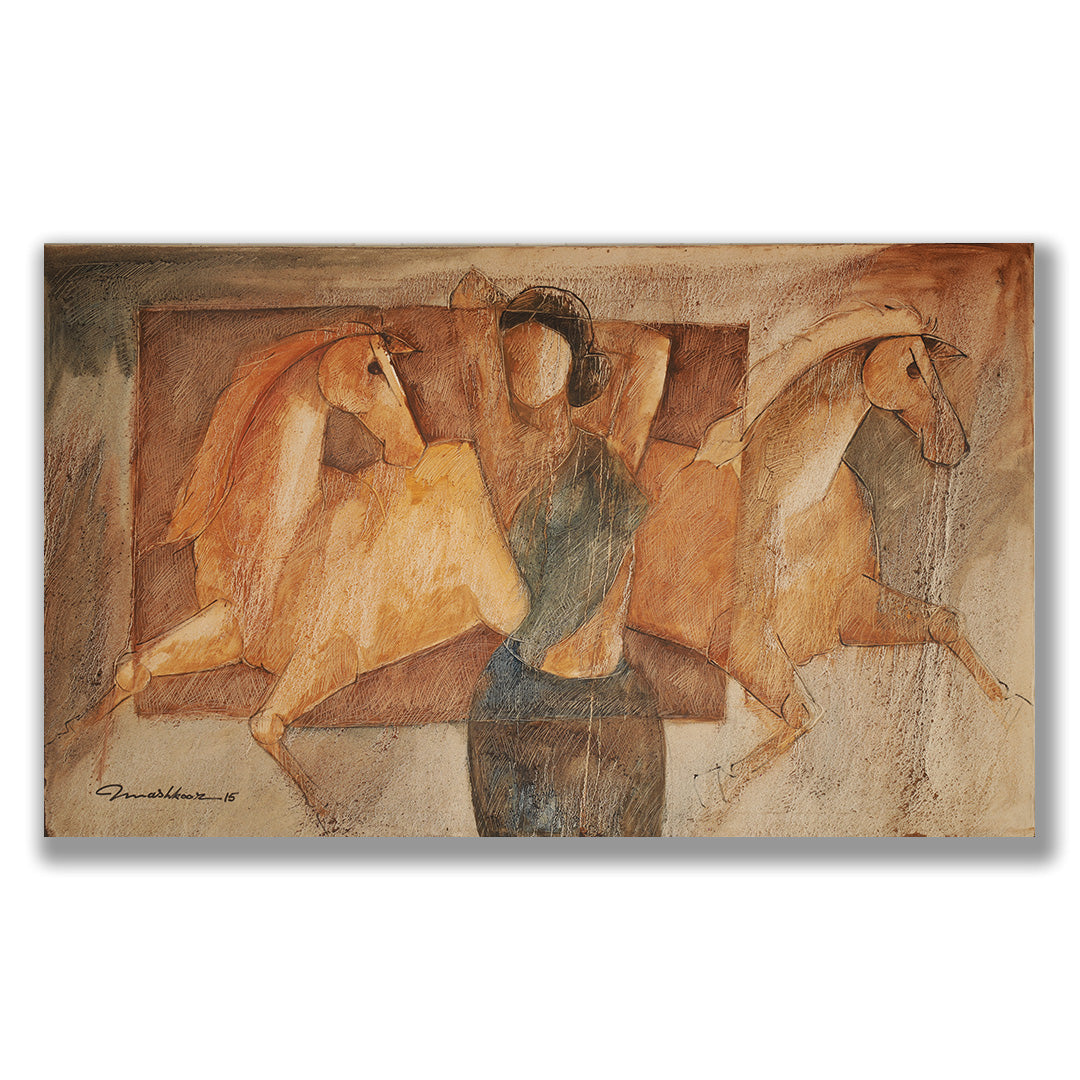 Horse with Woman Painting 