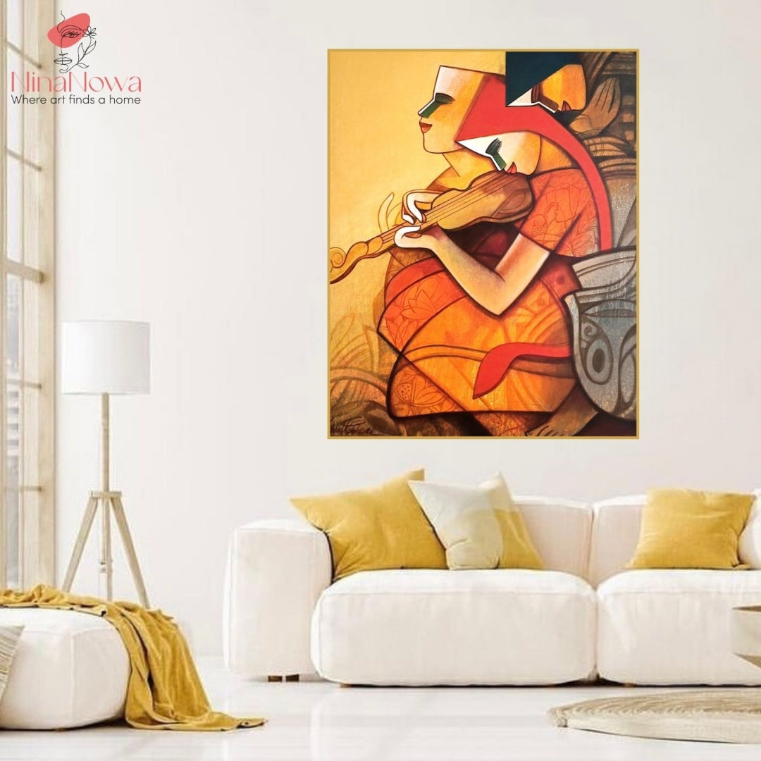 Indian Acrylic Painting by Nina Nowa