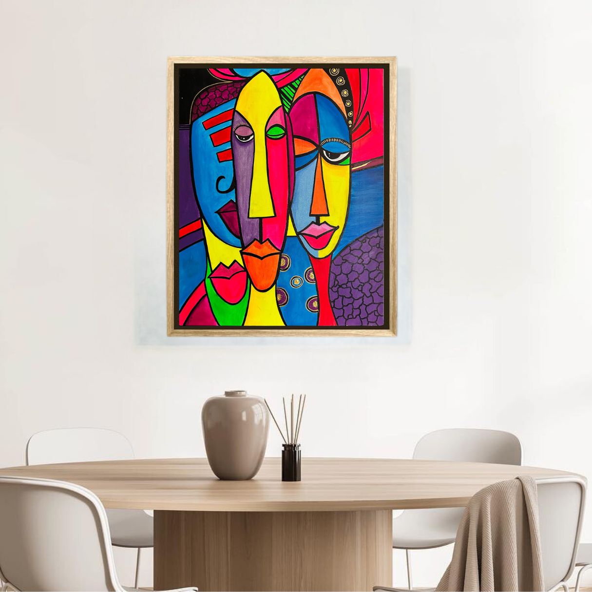 Large Colorful Abstract Paintings - Neon Dream in UAE