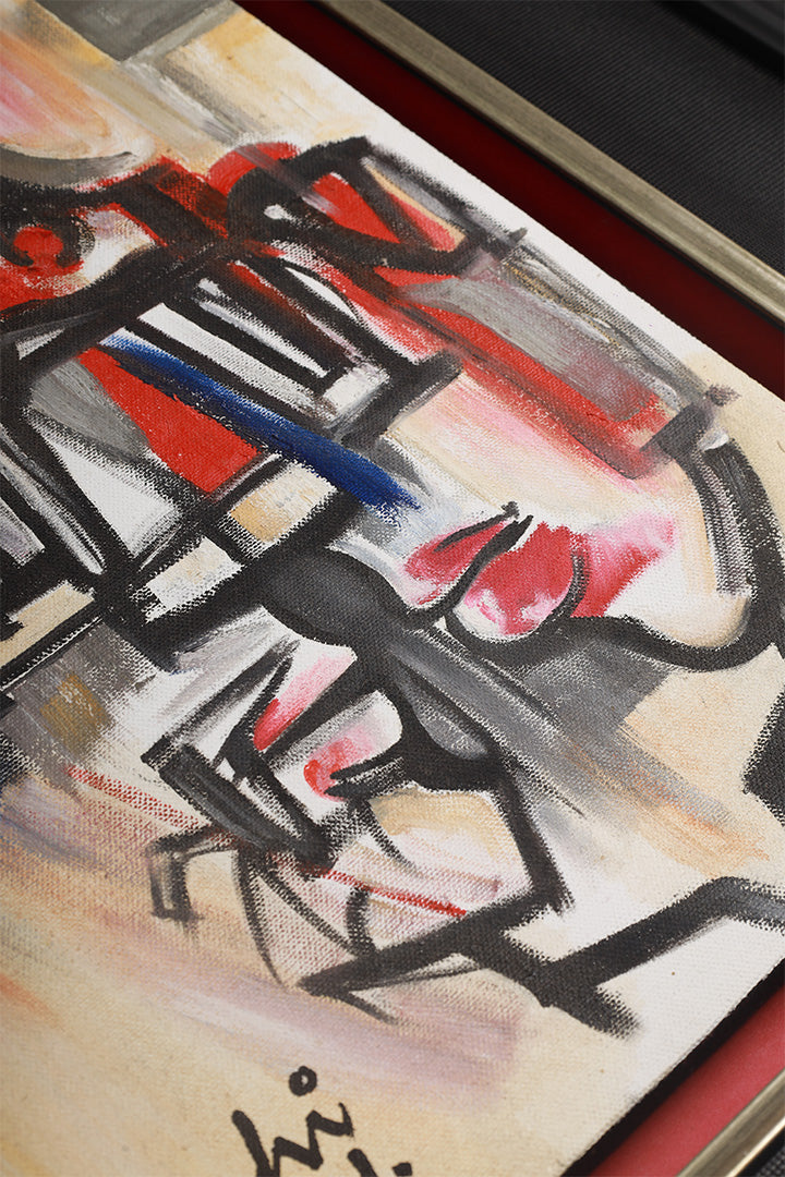 Oil Painting Abstract Art - You and Me by Nina Nowa