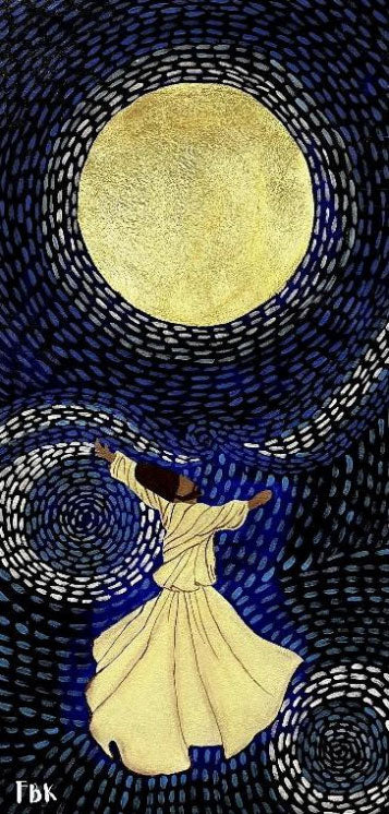 Whirling Dervish Oil Painting 