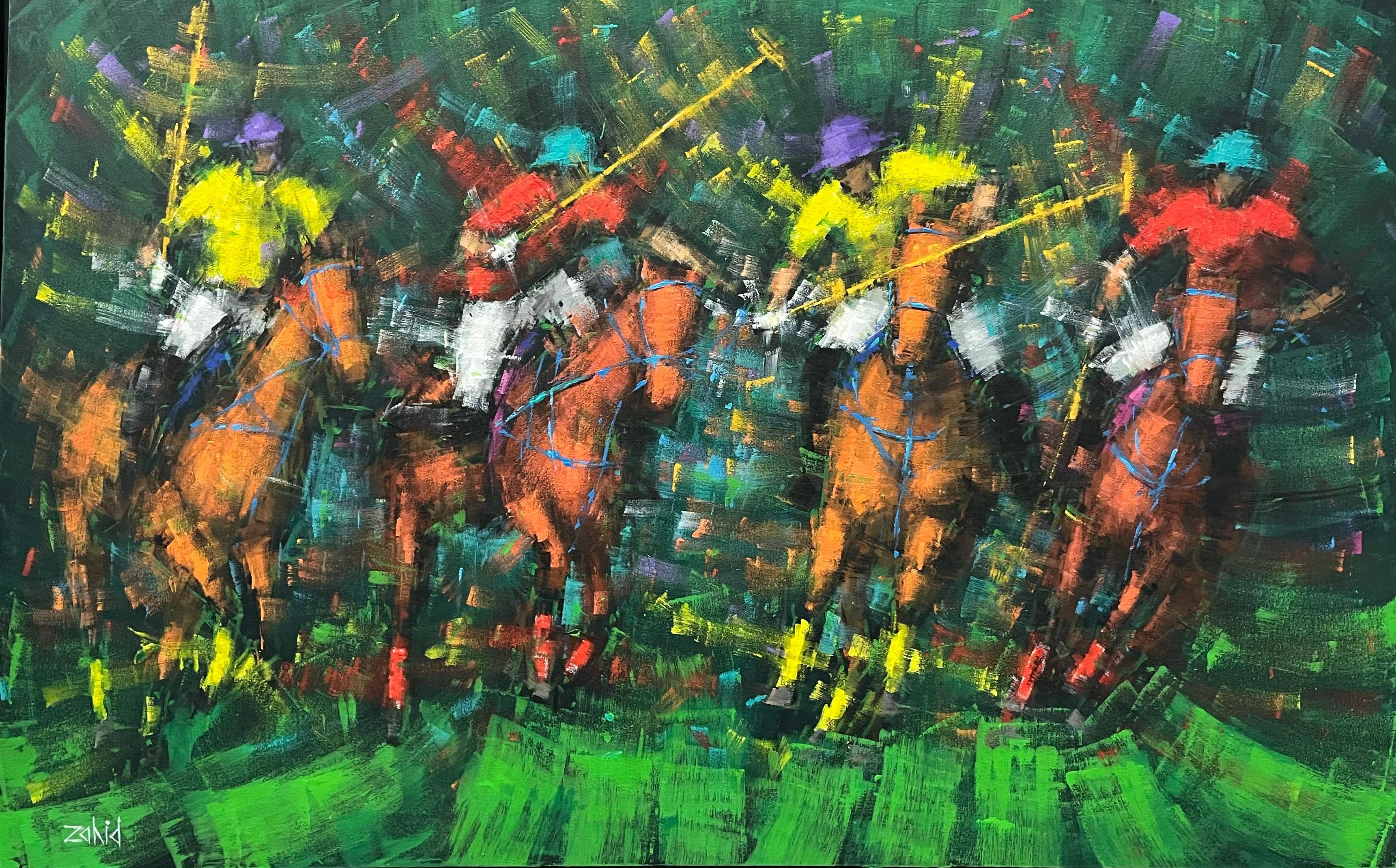 Vibrant polo horses